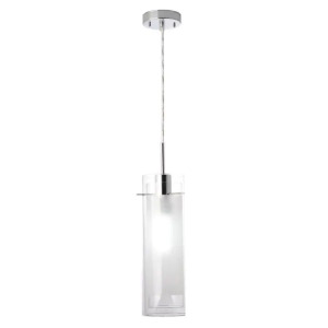 SYDNEY 1-LIGHT POLISHED CHROME CLEAR GLASS HANGING PENDANT