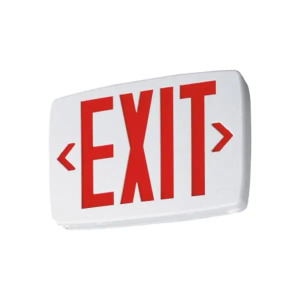 (4) QUANTUM THERMOPLASTIC WHITE INTEGRATED LED EMERGENCY EXIT SIGNS