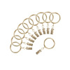 (4) 10CT PACKS OF WIRE CURTAIN RINGS IN SATIN BRASS