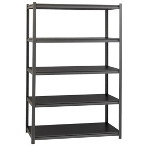 GRAY 5-TIER BOLTLESS STEEL GARAGE STORAGE SHELVING UNIT