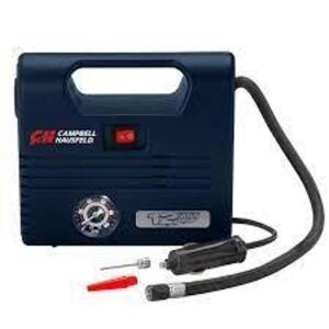 DESCRIPTION: 12V PORTABLE INFLATOR- 100 PSI BRAND/MODEL: CAMPBELL HAUSFELD LOCATION: SHOP QTY: 1