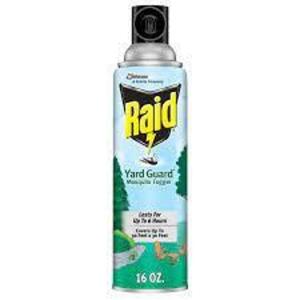 DESCRIPTION: (8) RAID YARD GUARD MOSQUITO FOGGER BRAND/MODEL: RAID SIZE: 16 OZ LOCATION: SHOP QTY: 8