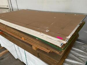 DESCRIPTION: (8) 8' X 4' LIGHT WEIGHT GYPSUM BOARDS. ADDITIONAL INFORMATION (3) PIECES HAVE BROKEN CORNERS SIZE: 8' X 4' LOCATION: BUILDING #2 THIS LO