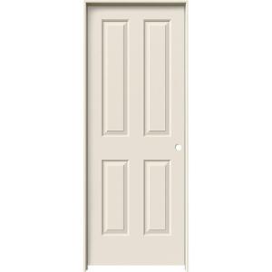 DESCRIPTION: JELD-WEN�Coventry 32-in x 80-in Primed 4 Panel Square Solid Core Primed Molded Composite RIGHT Hand Single Prehung Interior Door BRAND /