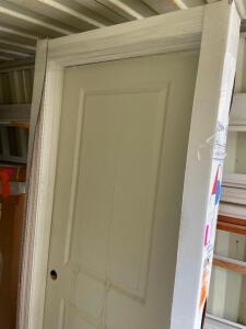 DESCRIPTION: 26" X 80" PRE HUNG RIGHT HAND TWO PANEL DOOR W/ FRAME. LOCATION: BUILDING #5 QTY: 1