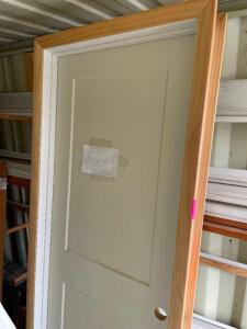 DESCRIPTION: 26" X 80" PRE HUNG RIGHT HAND TWO PANEL DOOR W/ FRAME. LOCATION: BUILDING #5 QTY: 1