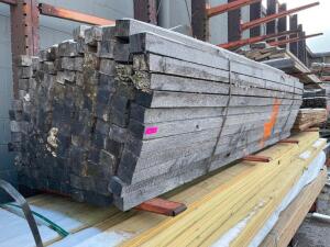 DESCRIPTION: (120) 3" X 3" X 10' OAK BOARDS. SIZE: 3" X 3" X 10' LOCATION: OUTSIDE. THIS LOT IS: SOLD BY THE PIECE QTY: 120