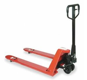 DESCRIPTION: (1) LOW-PROFILE MANUAL PALLET JACK BRAND/MODEL: DAYTON/2ZE63 INFORMATION: LOAD CAPACITY: 4,400 LBS/STEERING ARC: 210 RETAIL$: 888.96 SIZE