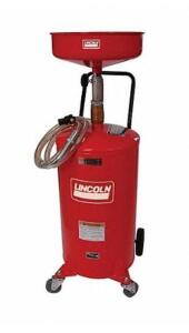 DESCRIPTION: (1) OIL RECEIVER BRAND/MODEL: LINCOLN/3601 INFORMATION: RED/CAPACITY: 18 GAL RETAIL$: 449.28 SIZE: 14"DIA X 72"H X 18"L X 16"W QTY: 1
