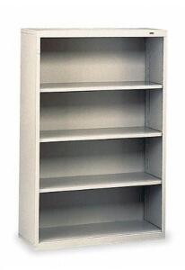 DESCRIPTION: (1) STATIONARY BOOKCASE BRAND/MODEL: TENNSCO/B-53LG INFORMATION: LIGHT GRAY/4-SHELVES RETAIL$: 353.63 SIZE: 34-1/2" X 13-1/2" X 52" QTY: