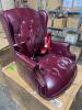 DESCRIPTION: (2) TRADITIONAL WINGBACK GUEST CHAIR BRAND/MODEL: BOSS/B809-BY INFORMATION: BURGUNDY/HARDWARE NOT INCLUDED, MUST COME INTO INSPECT/MINOR - 2