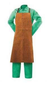 DESCRIPTION: (3) WELDING APRON BRAND/MODEL: STEINER/92166 INFORMATION: BROWN/COWHIDE/ADJUSTABLE BUCKLE RETAIL$: 66.00 EACH SIZE: 24"W X 42"L QTY: 3