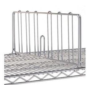 DESCRIPTION: (2) PACKS OF (6) SHELF-DIVIDER BRAND/MODEL: METRO/DD18C INFORMATION: CHROME/STEEL RETAIL$: 140.69 PER PK OF 6 SIZE: 18" X 2" X 8" QTY: 2