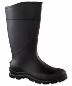 DESCRIPTION: (1) PVC KNEE BOOTS BRAND/MODEL: SERUS/18822 INFORMATION: BLACK/WATERPROOF RETAIL$: 48.12 SIZE: SIZE: 10 QTY: 1