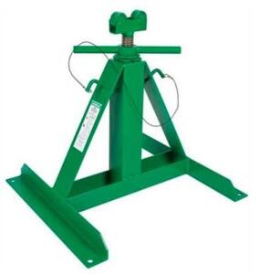 DESCRIPTION: (1) ADJUSTABLE REEL STAND BRAND/MODEL: GREENLEE/687 INFORMATION: GREEN/LOAD CAPACITY: 2,500 LB RETAIL$: 177.13 SIZE: 13 TO 27"H X 15"D X