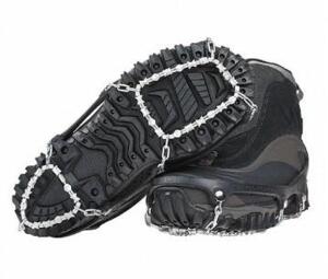 DESCRIPTION: (1) PAIR OF (2) TRACTION DEVICE BRAND/MODEL: ICETREKKERS/06029 INFORMATION: STRAP-ON/BLACK/BALL, HEEL & MID-SOLE RETAIL$: 49.99 PER PAIR