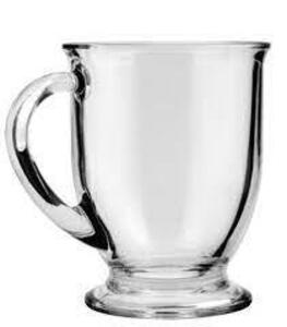 DESCRIPTION: (4) CLEAR COFFEE MUGS BRAND/MODEL: ANCHOR HOCKING #83045WC INFORMATION: CLEAR RETAIL$: $20.00 TOTAL SIZE: 16 OZ QTY: 4