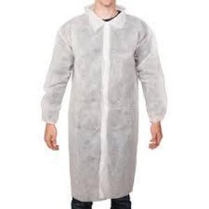 DESCRIPTION: (3) PACKS OF (10) DISPOSABLE LAB COAT BRAND/MODEL: BODY GUARD SAFETY GEAR INFORMATION: WHITE RETAIL$: $187.95 EA SIZE: 2XL QTY: 3