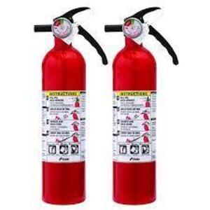 DESCRIPTION: (2) FIRE EXTINGUISHER BRAND/MODEL: KIDDE #1A10BC INFORMATION: RED RETAIL$: $29.98 TOAL SIZE: 2.5 LB QTY: 2