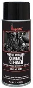 DESCRIPTION: (6) NON FLAMMABLE CONTACT CLEANER BRAND/MODEL: IMPERIAL #6731 RETAIL$: $12.87 EA SIZE: 12 OZ QTY: 6