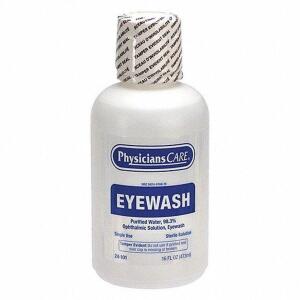 DESCRIPTION: (6) PERSONAL EYE WASH BOTTLE BRAND/MODEL: PHYSICIANSCARE #36N057 RETAIL$: $10.18 EA SIZE: 16 OZ QTY: 6