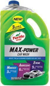 DESCRIPTION: (2) MAX POWER CAR WAS LIQUID BRAND/MODEL: TURTLE WAX RETAIL$: $7.98 EA SIZE: 1 GALLON QTY: 2