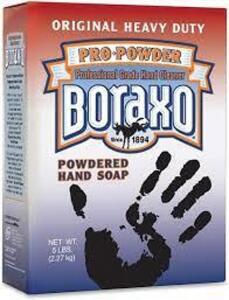 DESCRIPTION: (2) POWDERED HAND SOAP BRAND/MODEL: BORAXO RETAIL$: $16.12 EA SIZE: 5 LB QTY: 2