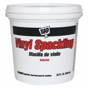 DESCRIPTION: (2) VINYL SPACKLING BRAND/MODEL: DAP #5E110 INFORMATION: WHITE RETAIL$: $7.41 EA SIZE: 1 QT QTY: 2