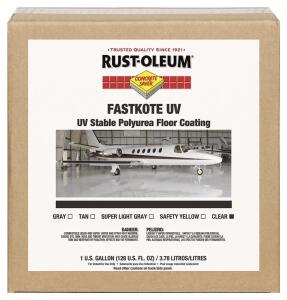 DESCRIPTION: (1) POLYUREA FLOOR COATING BRAND/MODEL: RUST-OLEUM #277499 INFORMATION: CLEAR RETAIL$: $232.74 EA QTY: 1