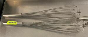 DESCRIPTION: (2) 12" STAINLESS WISK'S LOCATION: BAY 6 THIS LOT IS: SOLD BY THE PIECE QTY: 2