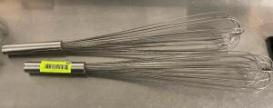 DESCRIPTION: (2) 12" STAINLESS WISK'S LOCATION: BAY 6 THIS LOT IS: SOLD BY THE PIECE QTY: 2