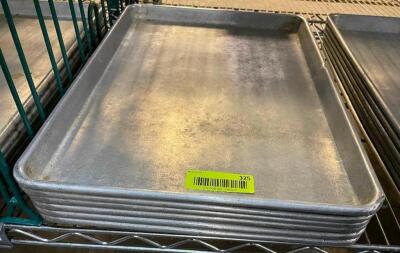 DESCRIPTION: (6) HALF SIZE SHEET PANS SIZE: HALF SIZE LOCATION: BAY 6 THIS LOT IS: SOLD BY THE PIECE QTY: 6