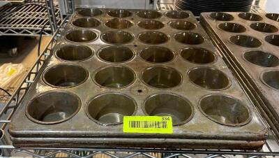 DESCRIPTION: (3) TWENTY FOUR GROUP MUFFIN PANS LOCATION: BAY 6 THIS LOT IS: SOLD BY THE PIECE QTY: 3