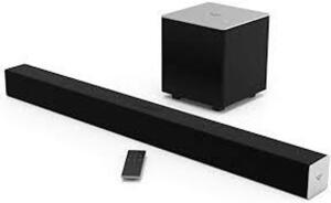 DESCRIPTION: (1) HOME THEATER SOUND BAR BRAND/MODEL: VIZIO 2.0 RETAIL$: $159.00 EA SIZE: 38" QTY: 1