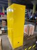 DESCRIPTION: (1) FLAMMABLE LIQUID CABINET BRAND/MODEL: EAGLE/1947X INFORMATION: YELLOW/2-DOOR/CAPACITY: 45 GAL/DAMAGED, SEE FOR INSPECTION RETAIL$: 1, - 5