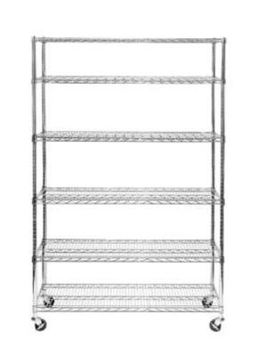 DESCRIPTION: (2) WIRE SHELVING UNIT BRAND/MODEL: SEVILLE INFORMATION: GRAY/6-TIER/STOCK IMAGE NOT REFLECTIVE OF LOT RETAIL$: 179.99 EACH SIZE: 56"H X