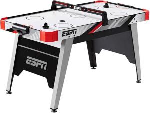 DESCRIPTION: (1) AIR HOCKEY TABLE BRAND/MODEL: ESPN/GR01 INFORMATION: WITH OVERHEAD LED SCORER/BLACK RETAIL$: 220.00 SIZE: 60" X 30" X 32" QTY: 1