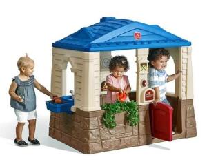 DESCRIPTION: (1) NEAT & TIDY COTTAGE BRAND/MODEL: STEP 2/788700 INFORMATION: BROWN & BLUE/MOLDED-IN RETAIL$: 219.99 SIZE: 46.5"H X 51"W X 35"D QTY: 1