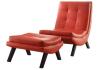 DESCRIPTION: (1) TUSTIN LOUNGE CHAIR OTTOMAN SET BRAND/MODEL: OSP HOME/TSN51-U9 INFORMATION: RED/MODERN DESIGN/FAUX LEATHER RETAIL$: 363.69 SIZE: 35.5