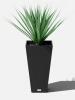 DESCRIPTION: (2) PLASTIC TALL SQUARE PLANTER BRAND/MODEL: VERADEK/MV32B-2PK INFORMATION: BLACK/FROST RESISTANT RETAIL$: 70.00 EACH SIZE: 30"H X 15.25"