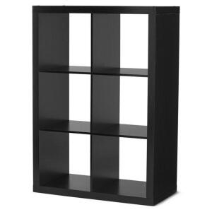 DESCRIPTION: (1) STORAGE ORGANIZER BRAND/MODEL: BETTER HOMES & GARDEN/BHD036118664017 INFORMATION: SOLID BLACK/6-CUBE RETAIL$: 79.00 SIZE: 30.16"L X 1