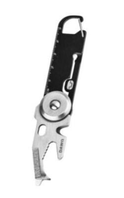 DESCRIPTION: (1) DAWG MULTI-TOOL BRAND/MODEL: TRUE/TU205 INFORMATION: 14-FUNCTION/BLACK STAINLESS STEEL RETAIL$: 12.99 SIZE: 3.19"L X 0.95"W X 0.39"D