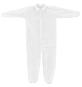 DESCRIPTION: (1) PACK OF (24) COVERALLS BRAND/MODEL: 106-KG INFORMATION: WHITE/ELASTIC WRIST & ANKLE RETAIL$: 64.95 PER PK OF 24 SIZE: 5XL QTY: 1