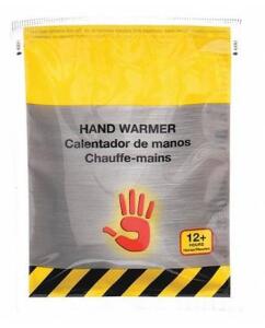 DESCRIPTION: (1) PACK OF (50) HAND WARMER BRAND/MODEL: CONDOR/32HD77 INFORMATION: AVERAGE TEMP: 109F/UP TO 8HRS RETAIL$: 61.40 PER PK OF 50 SIZE: 2-3/