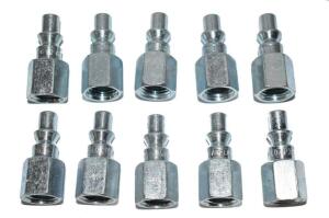 DESCRIPTION: (3) PACKS OF (10) FEMALE PLUG BRAND/MODEL: AMFLO/CP38 INFORMATION: WORKING PRESSURE: 300 PSI/SILVER RETAIL$: 13.75 PER PK OF 10 SIZE: 1/4