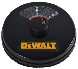 DESCRIPTION: (1) PRESSURE WASHER SURFACE CLEANER BRAND/MODEL: DEWALT/DXPW37SC INFORMATION: WITH QUICK CONNECT PLUG/MAX PRESSURE: 3,700 PSI RETAIL$: 11