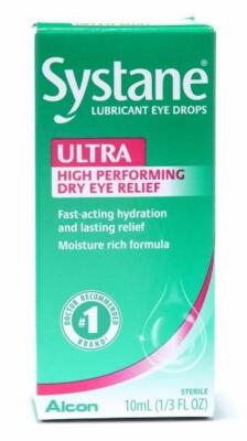 DESCRIPTION: (8) PACKS OF (3) ULTRA LUBRICANT EYE DROPS BRAND/MODEL: SYSTANE/13Y66P INFORMATION: FOR DRY EYES RETAIL$: 22.99 PER PK OF 3 SIZE: 10 ML Q