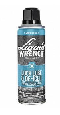 DESCRIPTION: (2) PACKS OF (6) LOCK LUBRICANT BRAND/MODEL: LIQUID WRENCH/LLD03/6 INFORMATION: WHITE/FROST-PREVENTION/FOR USE WITH: KEY LOCKS RETAIL$: 1