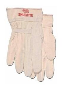 DESCRIPTION: (2) PACKS OF (12) SNUGTITE CANVAS GLOVES BRAND/MODEL: BOSS/699 INFORMATION: COTTON CANVAS/NATURAL RETAIL$: 43.50 PER PK OF 12 SIZE: LARGE