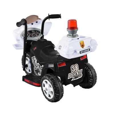 DESCRIPTION: (1) LIL PATROL BIKE BRAND/MODEL: KID MOTORZ/0296 INFORMATION: BLACK & WHITE/MAX SPEED: 1-2MPH/MAX LOAD CAPACITY: 33LBS RETAIL$: 54.99 SIZ